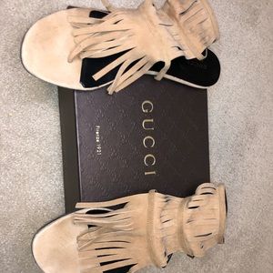 Gucci fringe sandals
